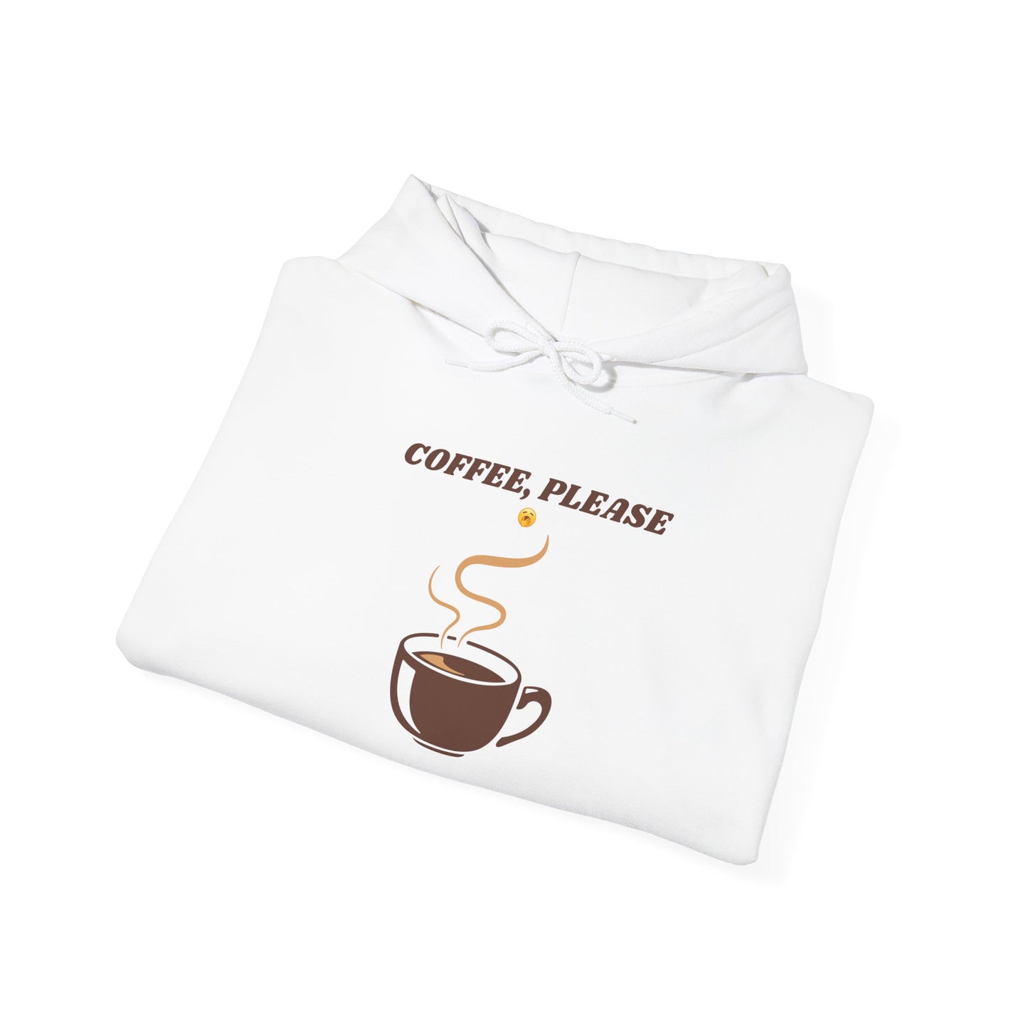 Coffee, Please – Cozy Hoodie with Coffee Cup Design